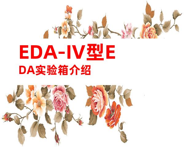 EDA-IV型EDA实验箱介绍