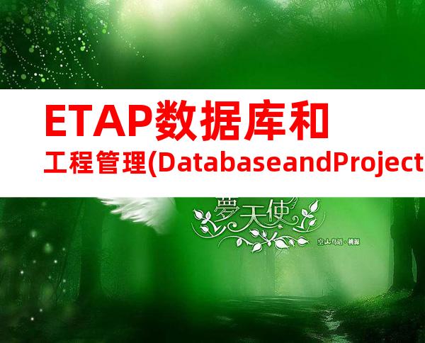 ETAP数据库和工程管理(DatabaseandProjectManagement)