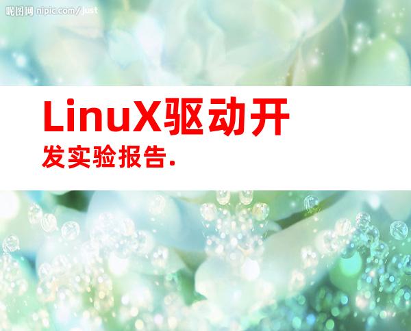 LinuX驱动开发实验报告.