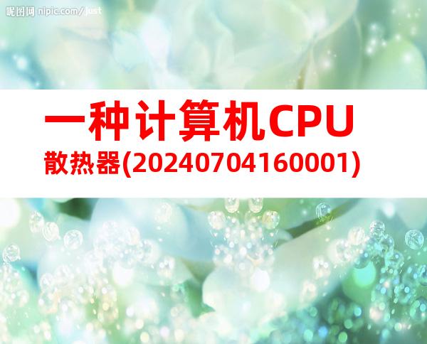 一种计算机CPU散热器(20240704160001)