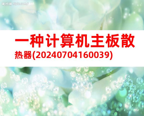 一种计算机主板散热器(20240704160039)