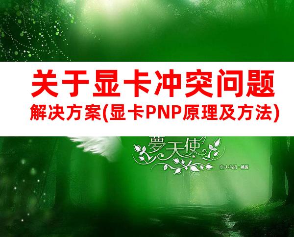 关于显卡冲突问题解决方案(显卡PNP原理及方法)