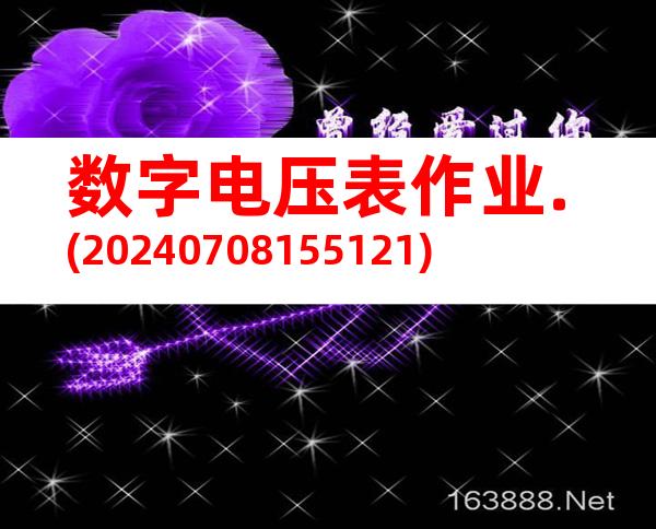 数字电压表作业.(20240708155121)