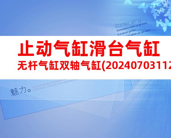 止动气缸滑台气缸无杆气缸双轴气缸(20240703112450)