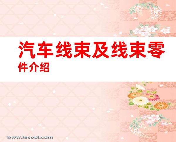 汽车线束及线束零件介绍