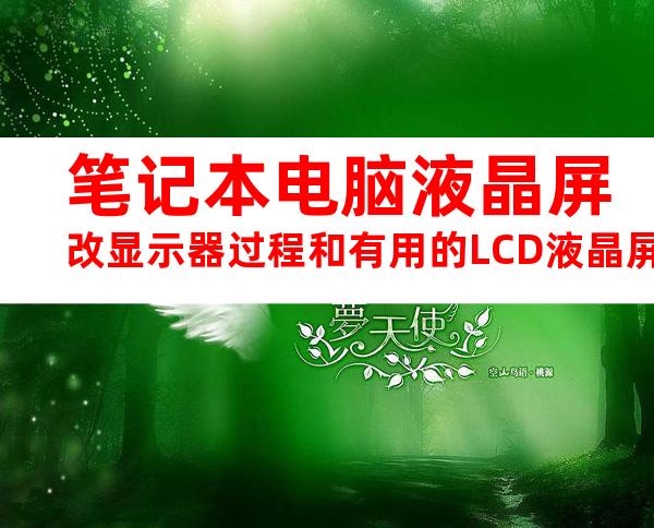 笔记本电脑液晶屏改显示器过程和有用的LCD液晶屏